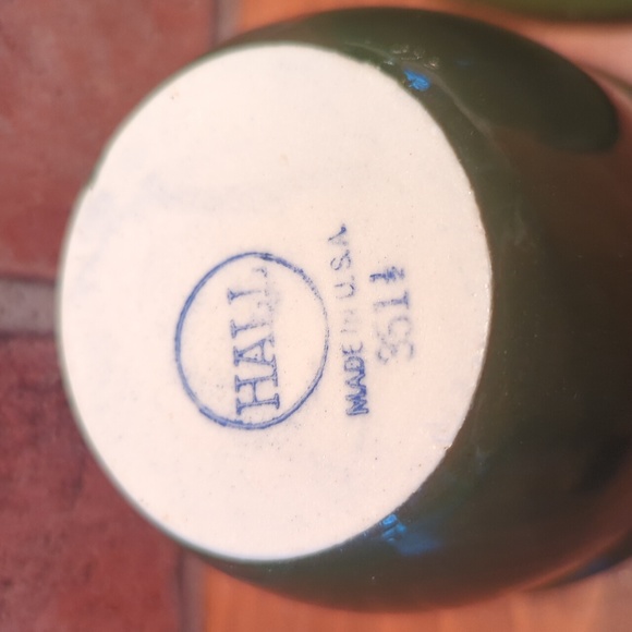 Vintage Hall dark green bowl and custard cup - Picture 4 of 9